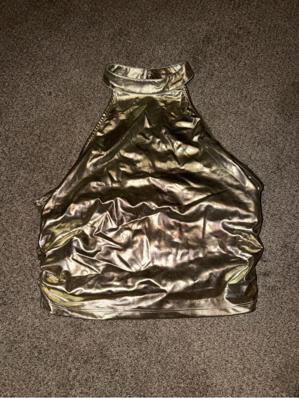 Edikted Gold Halter Tank